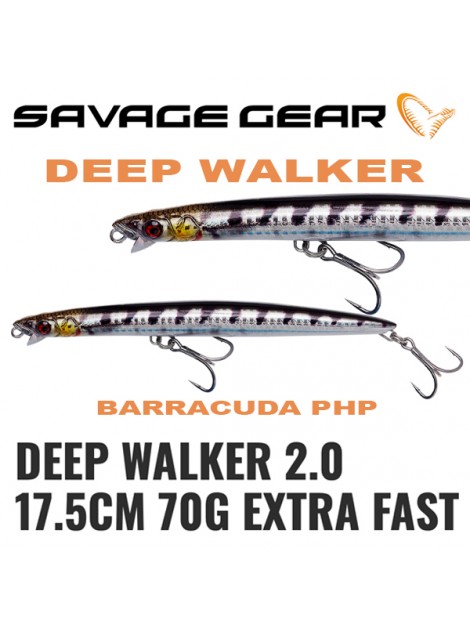 SAVAGE GEAR DEEP WALKER 2.0 - 175mm 70g Colore BARRACUDA PHP
